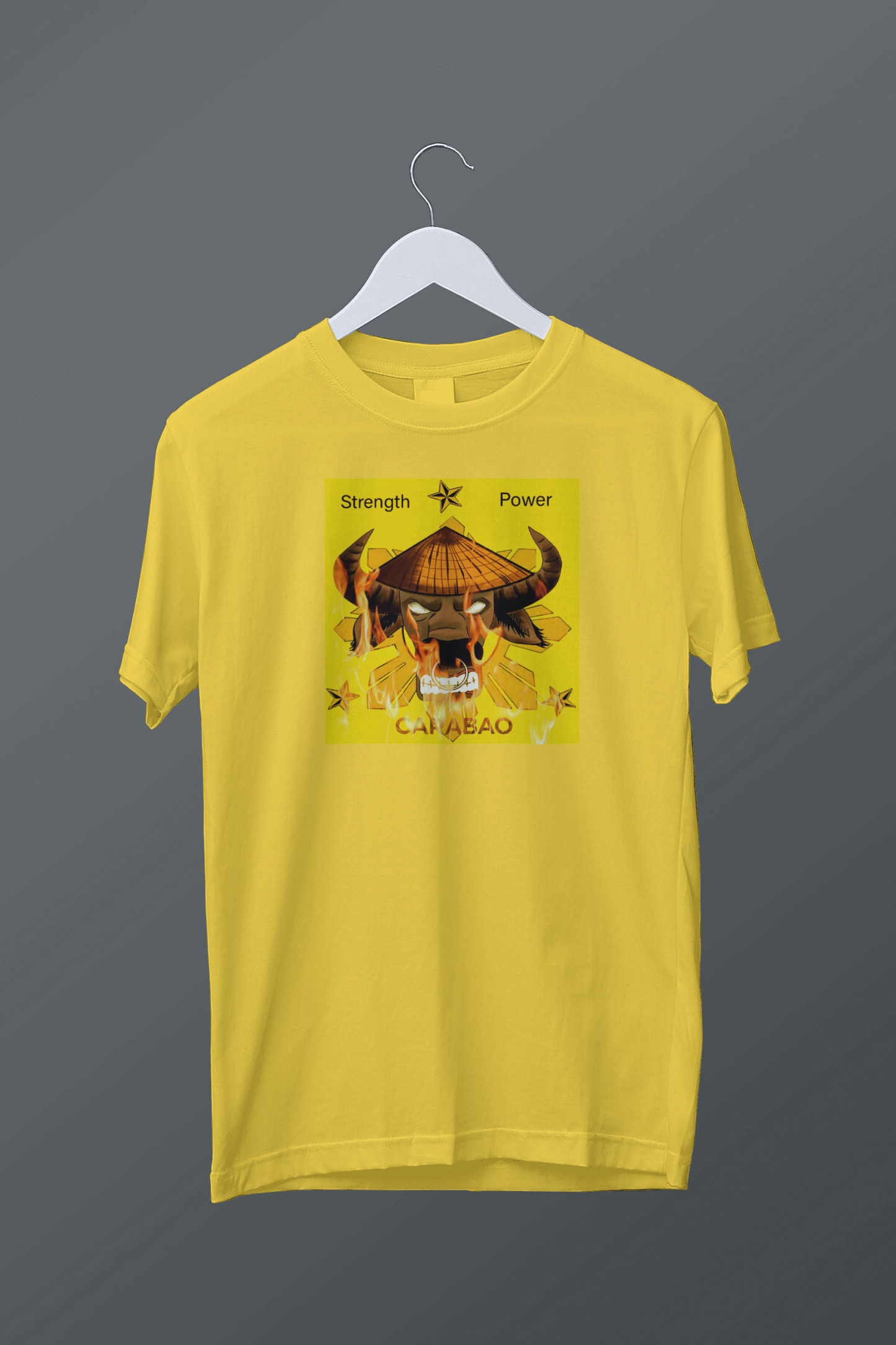 Filipino Carabao Head Logo Yellow T-shirts