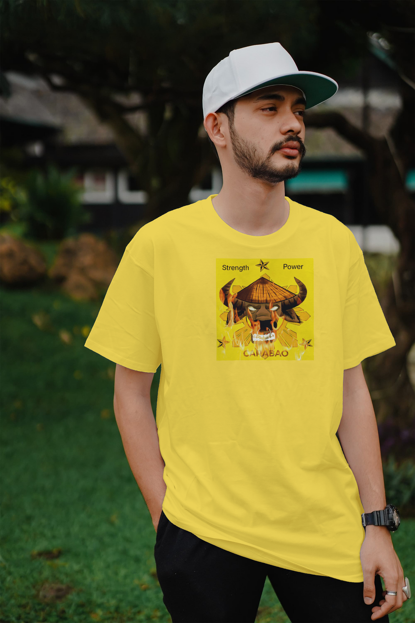 Filipino Carabao Head Logo Yellow T-shirts